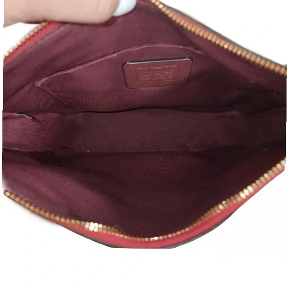 🍒 COACH Authenticated Leather Ellie File  Crossbody in Garnet Red 🍒 - Picture 10 of 14